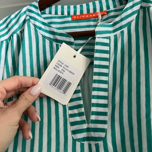 Oliphant Roll Sleeve Striped Dress - Picture 5 of 11